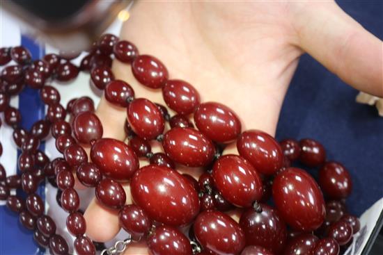 Cherry amber beads